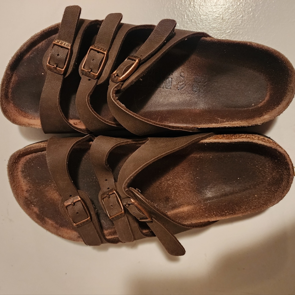 Women’s Birkenstock Florida Mocha Brown soft footbed sandals 7 R / 38